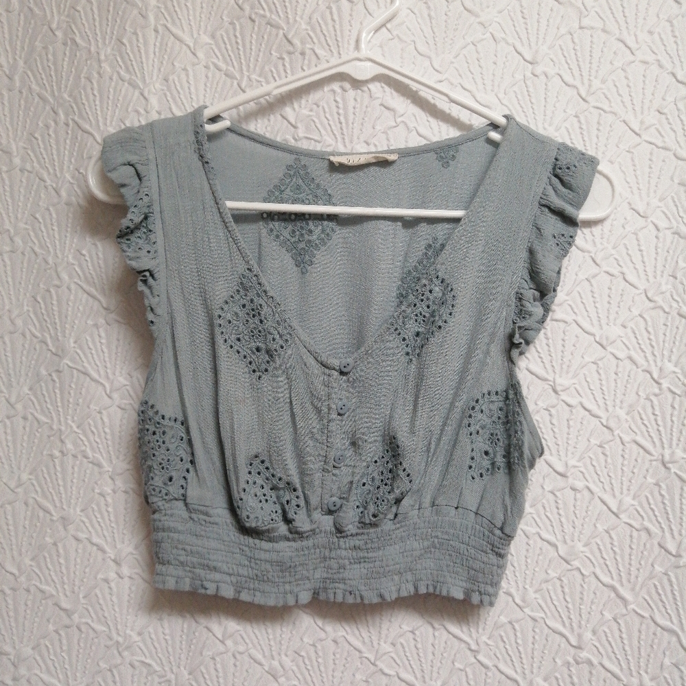Light blue halter top